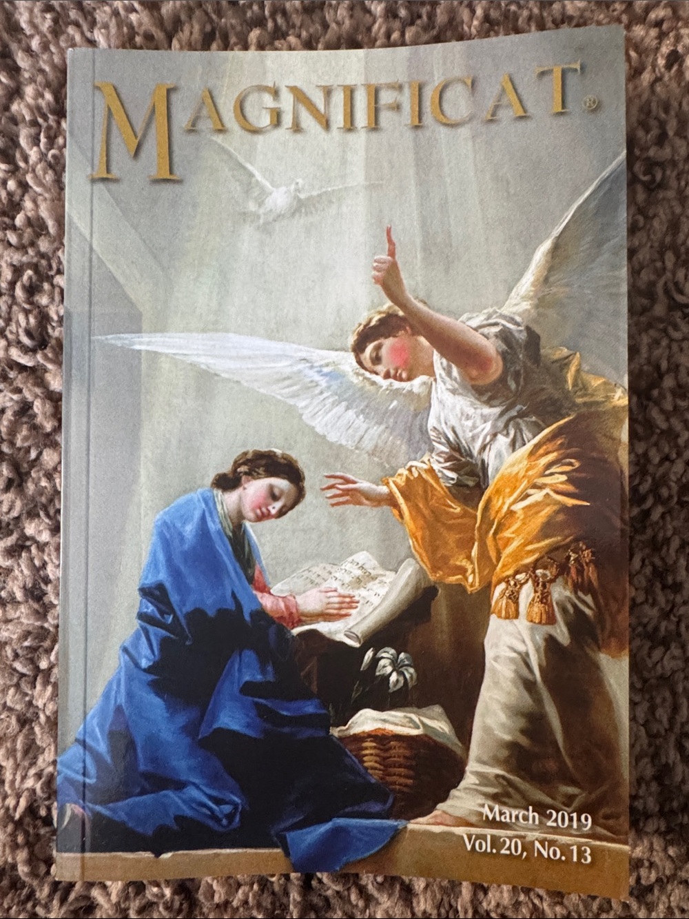 Magnificat March 2019 Illustrated Devotional Magazine - Blue & Gold Cover